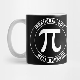 Retro Irrational But Well Rounded Pi Day Funny Math Day Mug